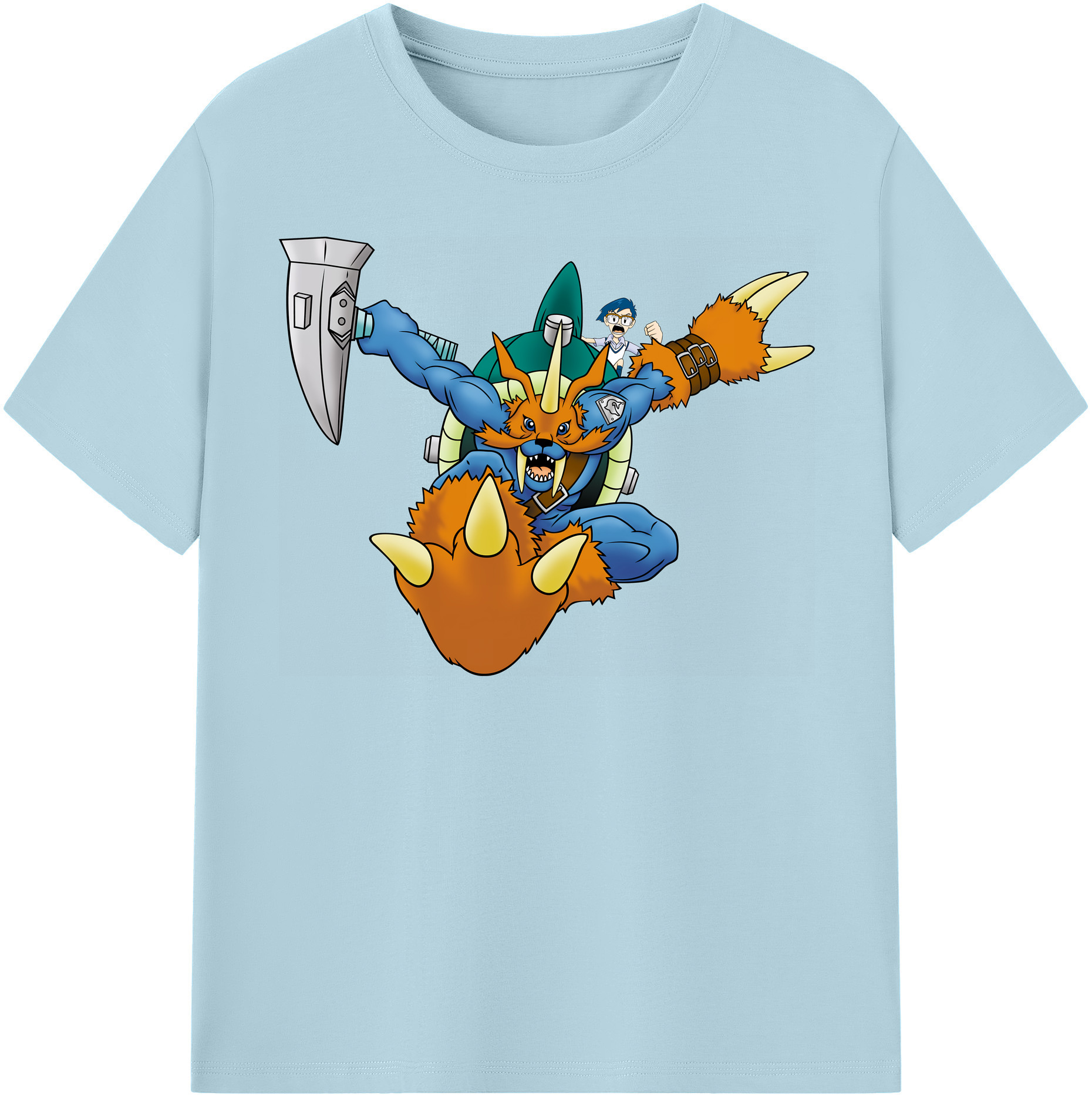 （画像用） Digimon デジタルモンスター/デジモン 綿100％半袖Tシャツ（フロントプリント）